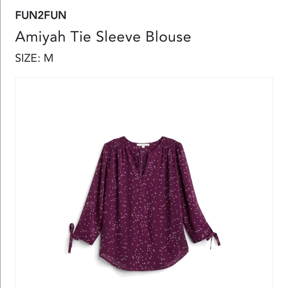 Amiyah tie sleeve blouse